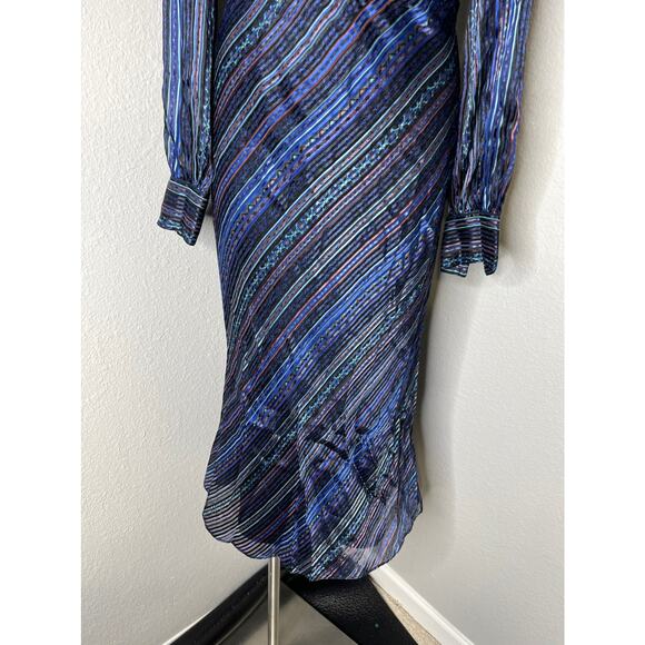 VERONICA BEARD Dita Printed Devore-satin Midi Dress 2 - Picture 4 of 12